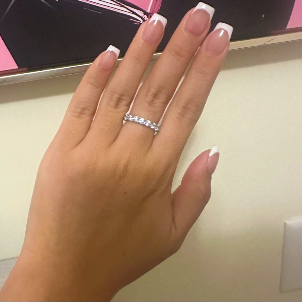 Moissanite Infinity Ring